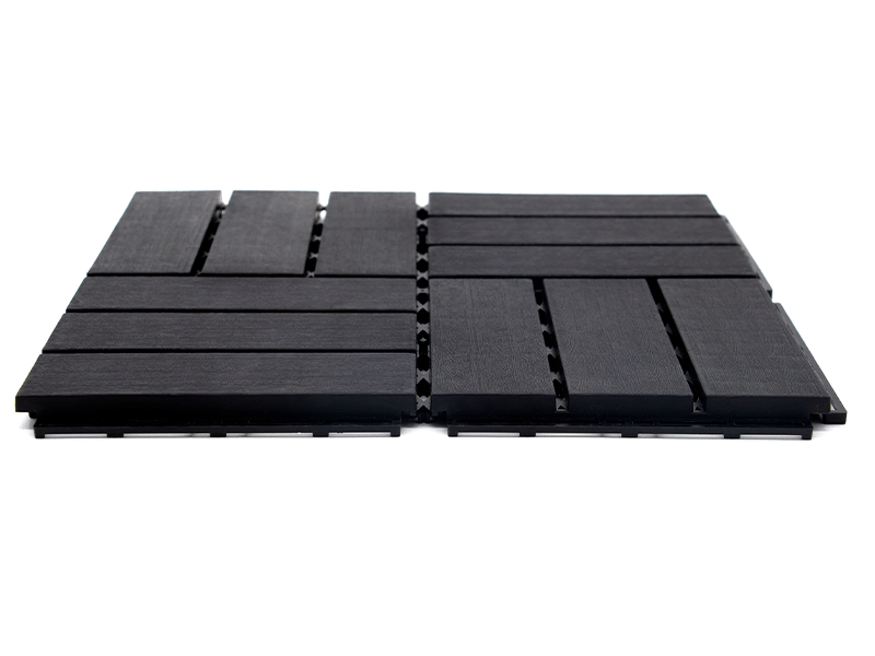 black interlock deck tiles