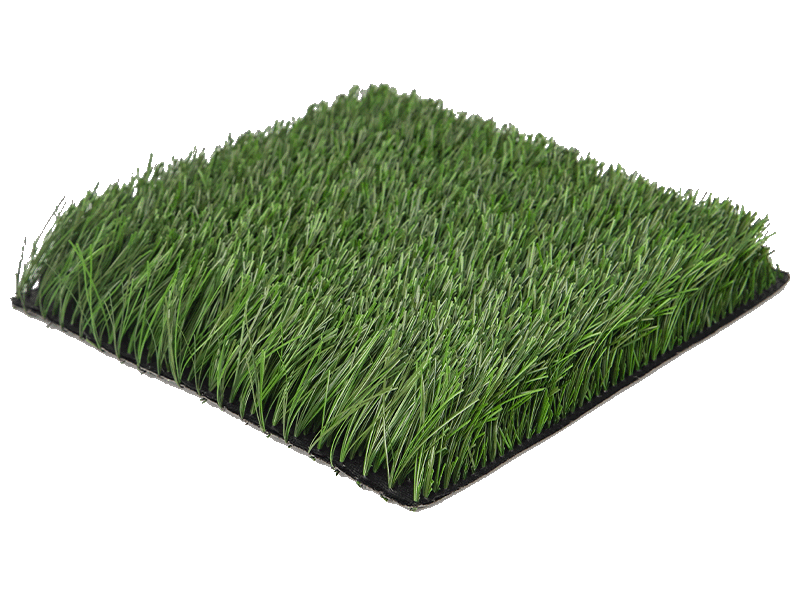 Water permeable football pitch grass